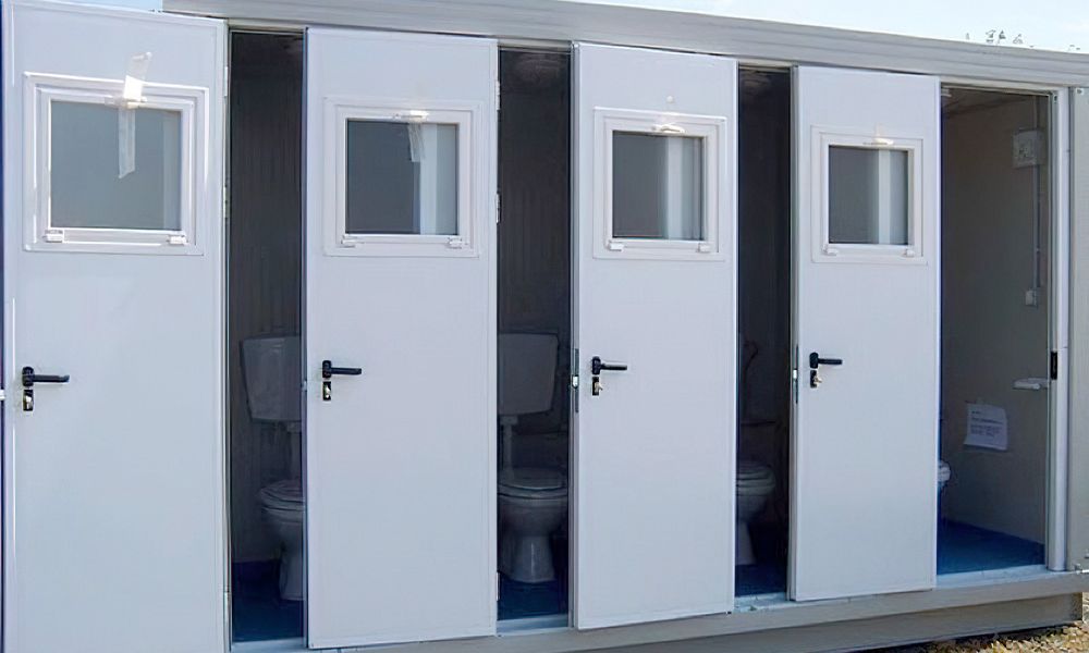 Moduli container servizi igienici con porta