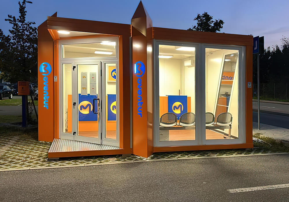 Modulo prefabbricato Pavillon come negozio temporaneo